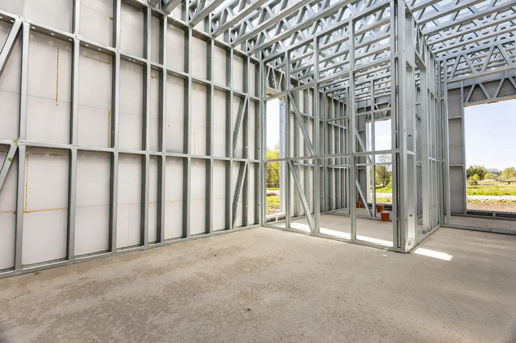 Struttura portante in acciaio leggero per edilizia industrializzata e case prefabbricate